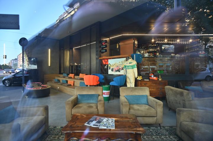 Lobby lounge at Admiral Hotel Milano